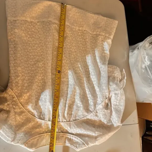 French Connection Blouse 4 Womens Semi Sheer Burnout Cottagecore Top Twee - Picture 9 of 9